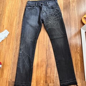MNML spider straight denim